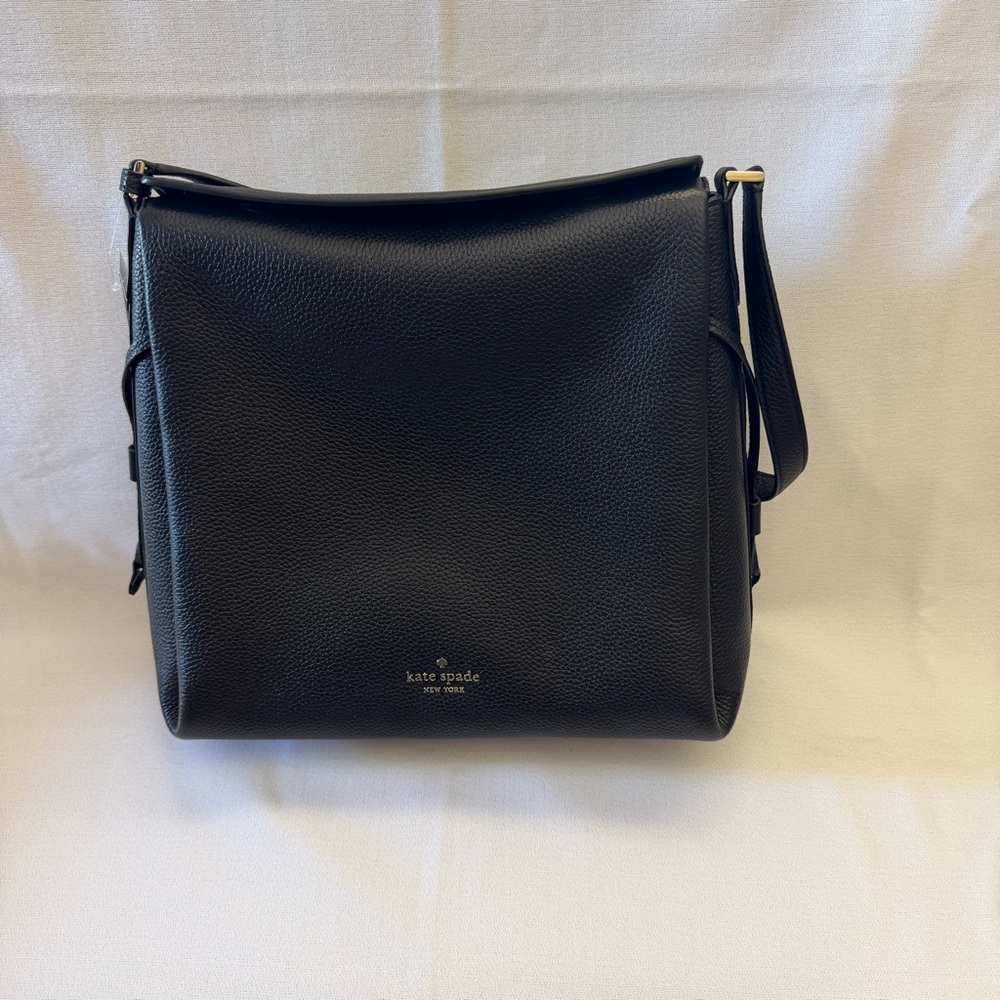 Kate Spade Black Dumpling Pebble Shoulder Bag.